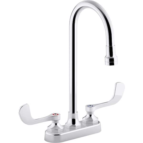 KOHLER Triton Bowe 0.5 GPM 4 in. Centerset 2-Handle Bathroom Faucet with Laminar Flow in Polished Chrome