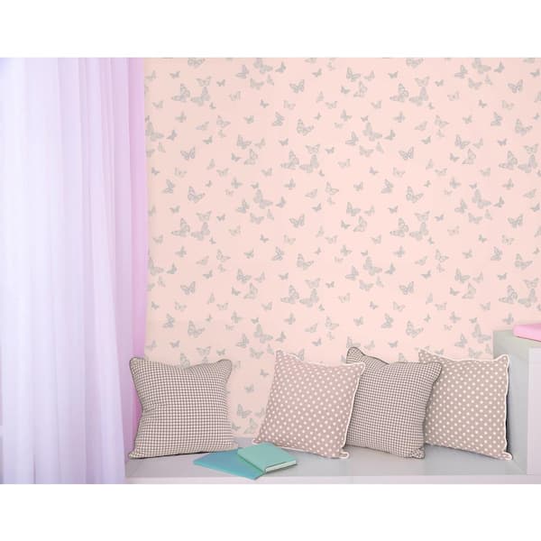 Fine Decor Kyla Pink Glitter Pink Wallpaper Sample