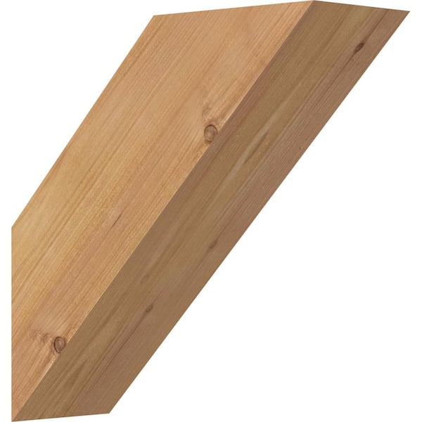 Ekena Millwork 3 1/2"W x 10"D x 10"H Traditional Smooth Knee Brace, Western Red Cedar