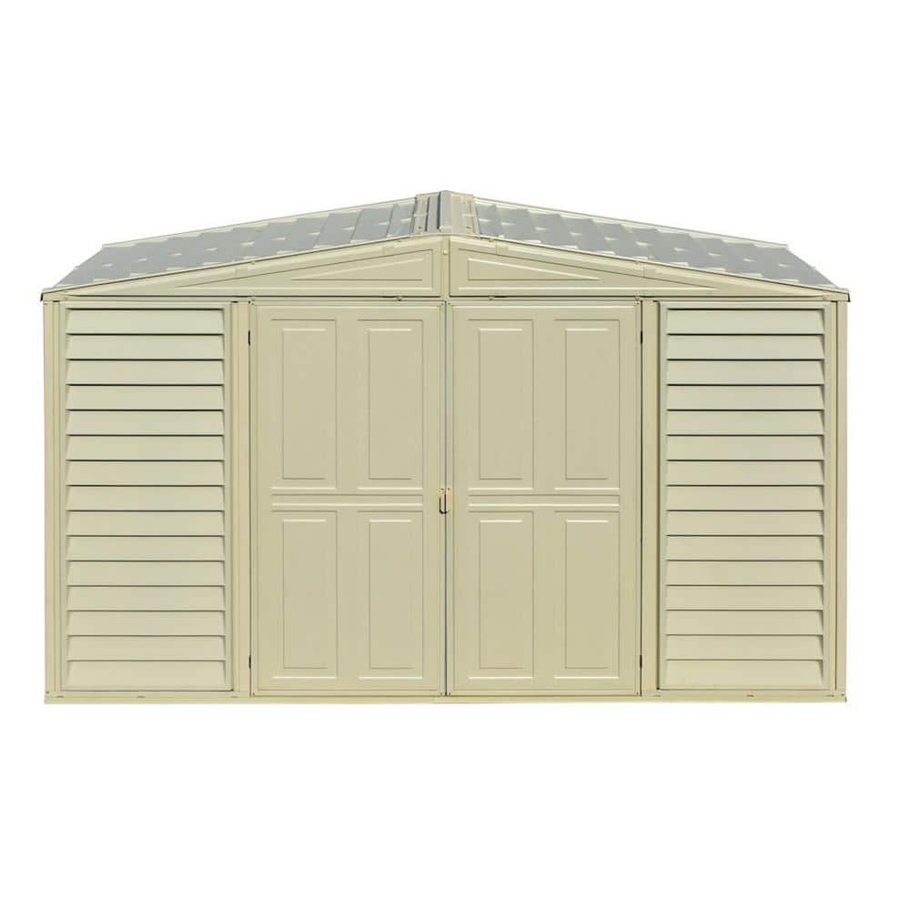 Beige 10.5 ft. x 2.8 ft. Vinyl Storage Shed Kit