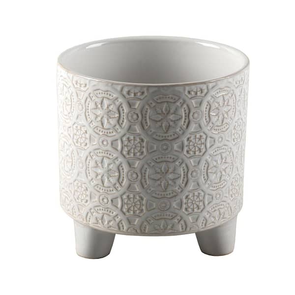 Flora Bunda 6 in. Catheral Footed Ceramic Planter