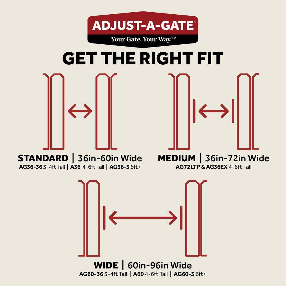Adjustable Black Steel Frame Gate Building Kit for 60"-96" Openings