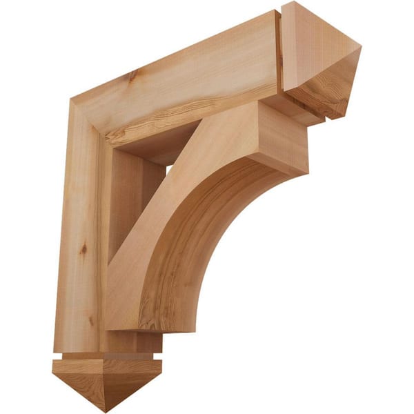 Ekena Millwork 5.5 in. x 26 in. x 26 in. Western Red Cedar Westlake Arts and Crafts Smooth Bracket