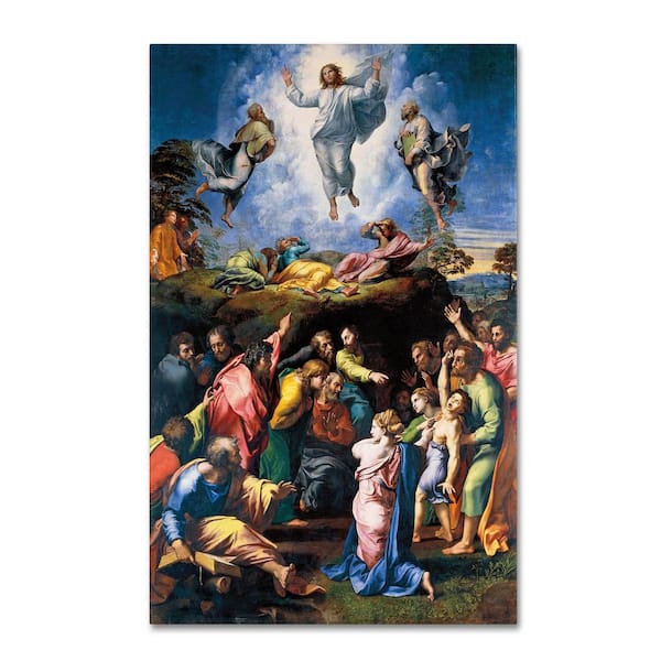 Trademark Fine Art The Transfiguration 1519-20 by Raphael Floater Frame Religious Wall Art 19 in. x 14 in.