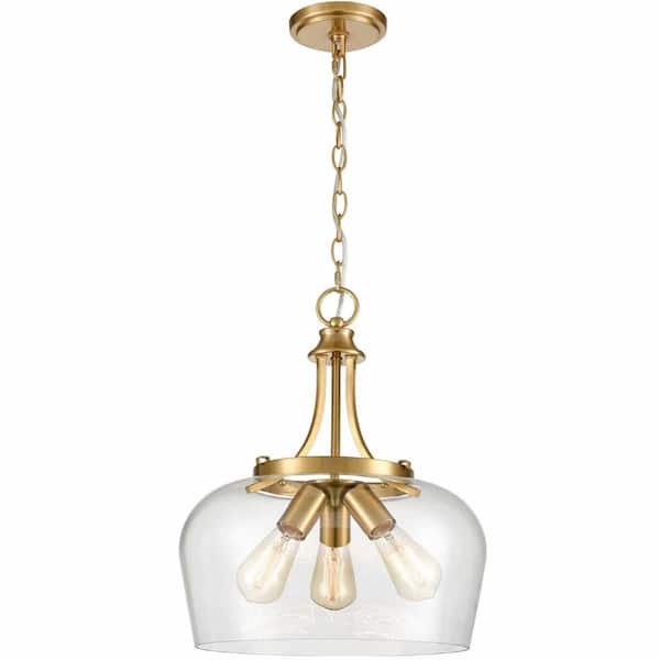 CLAXY 3-Light Modern Ceiling Pendant Light Clear Glass Pendant Lighting