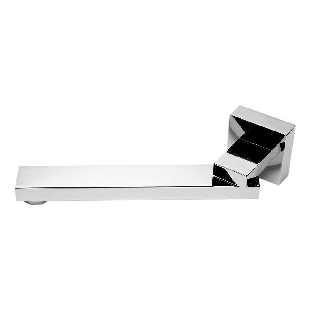 Polished Chrome Square Foldable Tub Spout