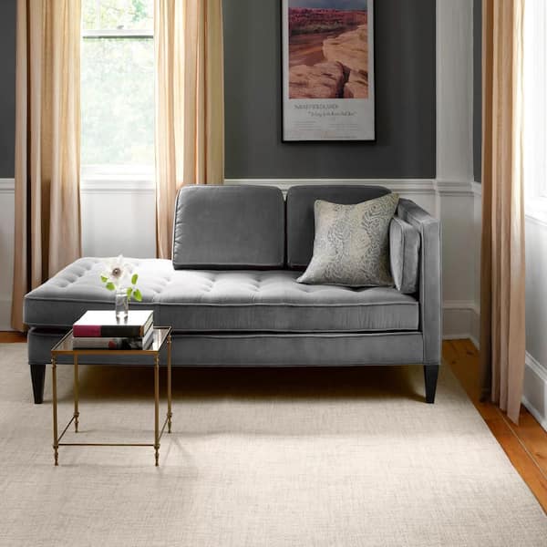 Crosshatch Hand Micro Hooked Wool Ivory 3 ft. x 8 ft. Indoor Runner Rug