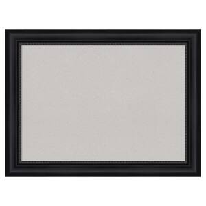 Astor Black Framed Grey Corkboard 33 in. x 25 in Bulletin Board Memo Board