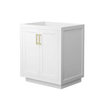 Miranda 29.25 in. W x 21.75 in. D x 33 in. H Single Bath Vanity Cabinet without Top in White