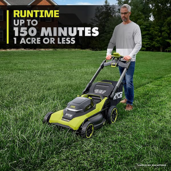RYOBI 40V HP 21 in. Brushless Cordless Cross Cut Self-Propelled RYOBI 40V HP 21 in. Brushless Cordless Cross Cut Self-Propelled