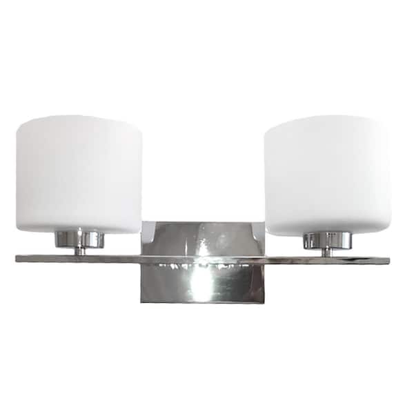 Cambridge 2-Light Chrome Bath Light