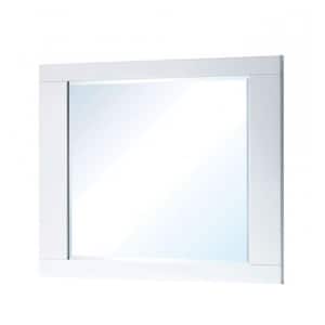 Medium Rectangle White Classic Mirror (37.38 in. H x 46.5 in. W)