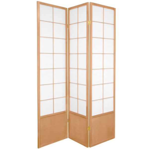 6 ft. Natural 3-Panel Room Divider