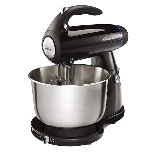 Sunbeam Mixmaster 4 Qt. 12-Speed Black Stand Mixer with Stainless Steel Bowl