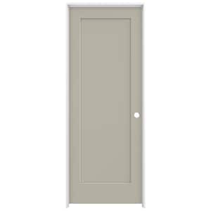 30 in. x 80 in. Madison Desert Sand Left-Hand Smooth Solid Core Molded Composite MDF Single Prehung Interior Door