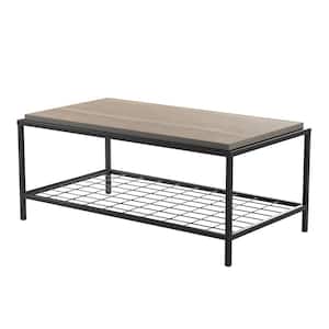 Ruby 42 in. Gray Ash Rectangle Wood and Metal Coffee Table