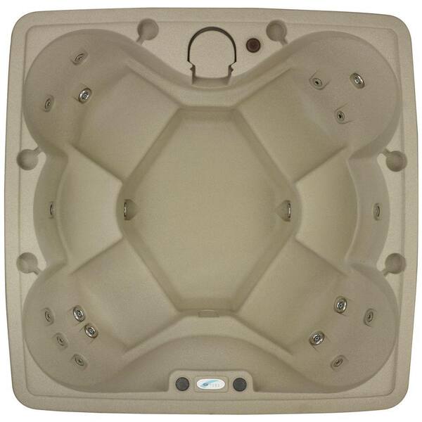 AquaRest Spas AR-600 6-Person 18-Jets Hot Tub Spa with Easy Plug N Play and LED Waterfall Sandstone
