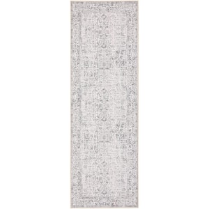 Entomology Grey 2 ft. x 6 ft. Vintage Floral Area Rug