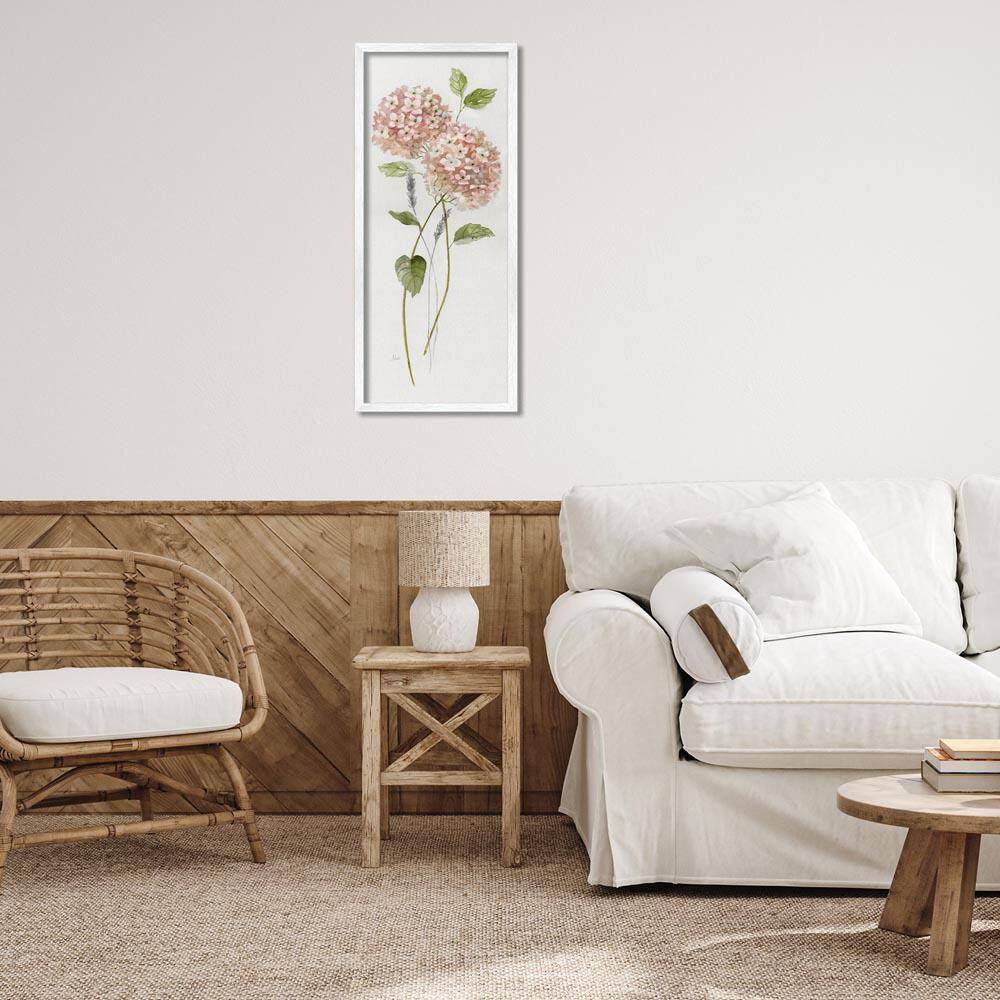2 Pink Hydrangeas by Nan White Framed Nature Giclee Art Print 30 in. x 13 in. price history on PriceWatchPro