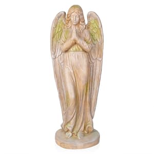 Old World Praying Angel Statue with Mossy Finish