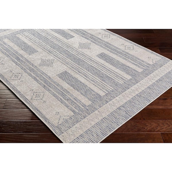 Bethany Blue 9 ft. x 12 ft. Global Indoor/Outdoor Area Rug