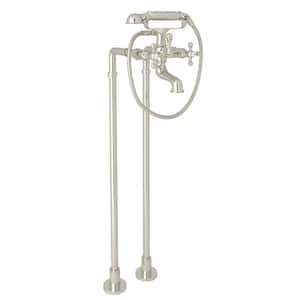Arcana 2-Handle Freestanding Tub Faucet with Hand Shower in. Polished Nickel