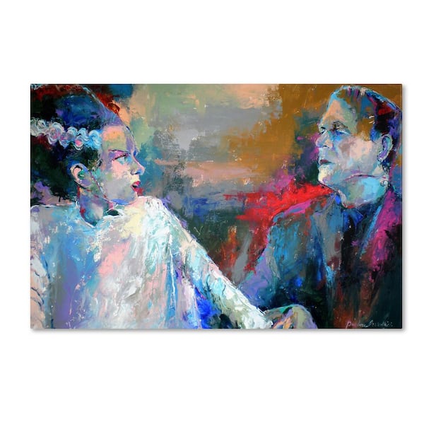 Trademark Fine Art 30 in. x 47 in. "Frankenstein and His Wife" by Richard Wallich Printed Canvas Wall Art