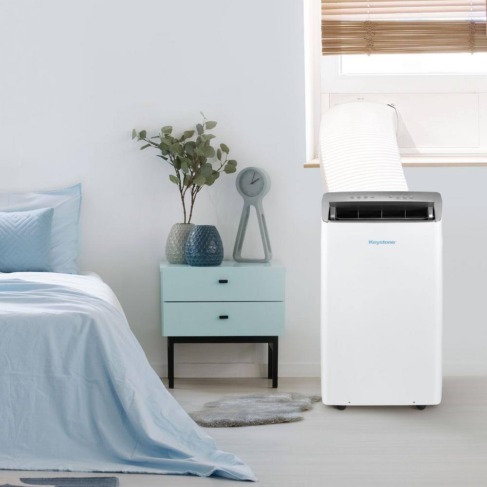 Keystone 14,000 BTU White Portable Air Conditioner with Heater and Remote