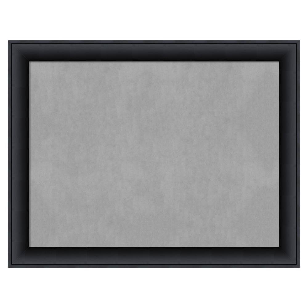 Grey and Black Wood Framed Magnetic Memo Board 24x18