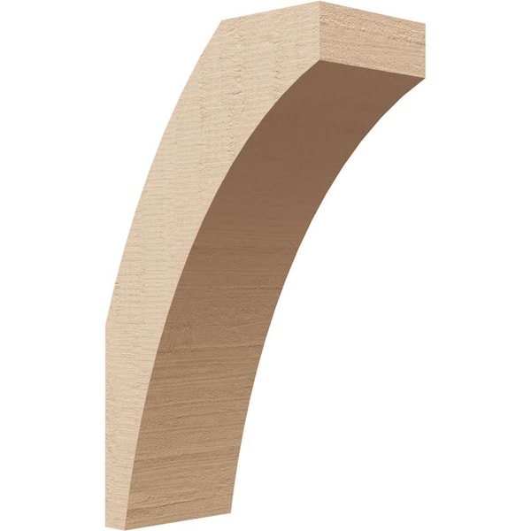 Ekena Millwork 3 in. x 10 in. x 6 in. Thorton Rough Cedar Woodgrain Timberthane Polyurethane Knee Brace, Primed