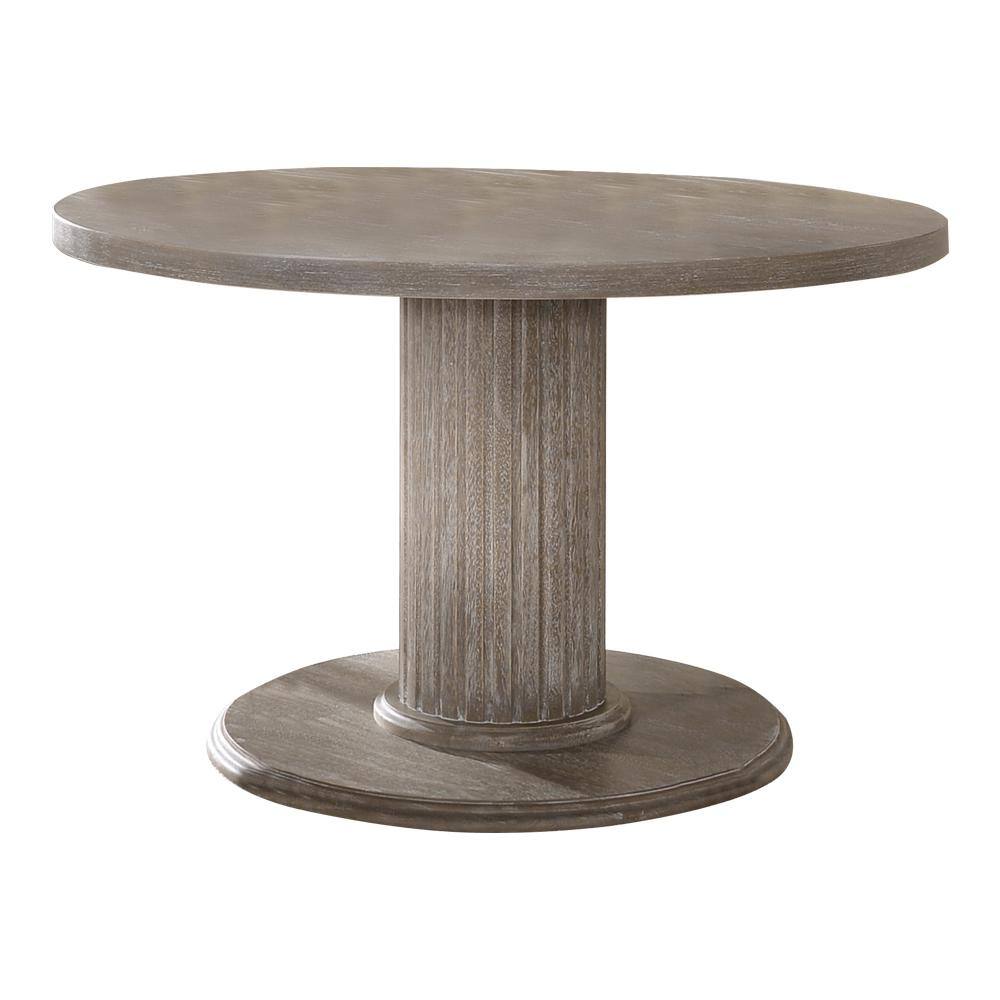 Round Reclaimed Wood Transitional Counter Height Dining Table