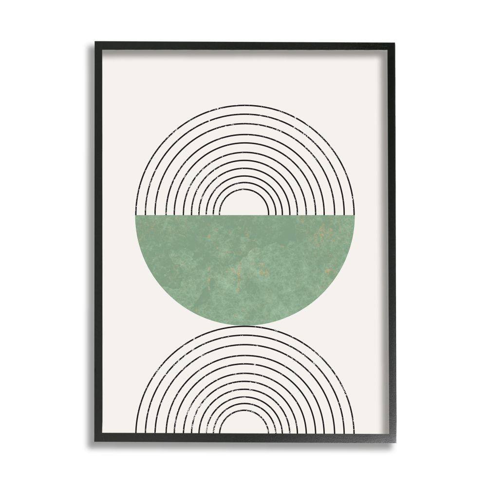 Abstract Geometric Circular Study Curved Art Deco by Daphne Polselli Framed Abstract Wall Art Print 24 in. x 30 in. price history on PriceWatchPro