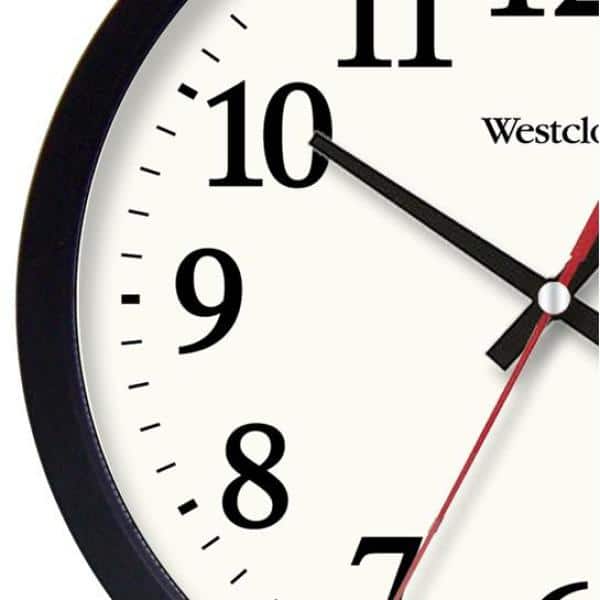 Westclox 14" Black and White Round Analog Wall Clock