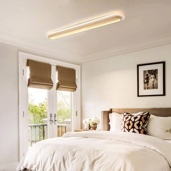 RRTYO Zavier 1-Light 43.3 in. W Modern White Linear Integrated LED
