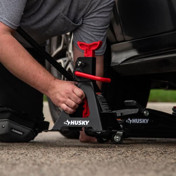 Husky 2 Ton Jack Stands and Trolley Jack Combo - The Home Depot
