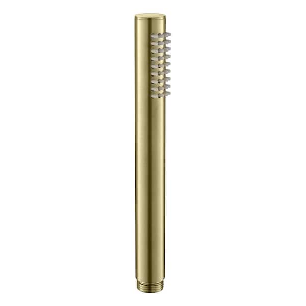 Circular 1-Spray Wall Mount Handheld Shower Head 1.75 GPM in Brushed Gold