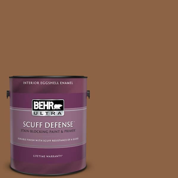 BEHR ULTRA 1 gal. #260F-7 Caramel Latte Extra Durable Eggshell Enamel Interior Paint & Primer