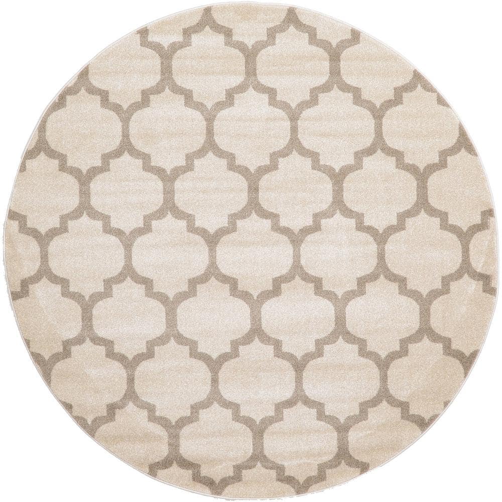 Trellis Philadelphia Beige/Light Brown 6' 0 x 6' 0 Round Rug price history on PriceWatchPro