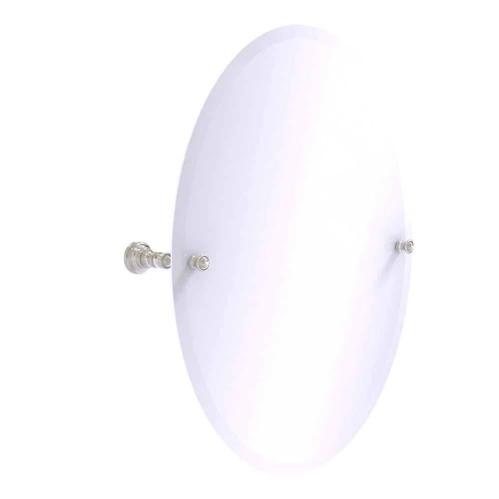 Allied Brass Carolina 21 in. x 29 in. Frameless Oval Tilt Mirror with