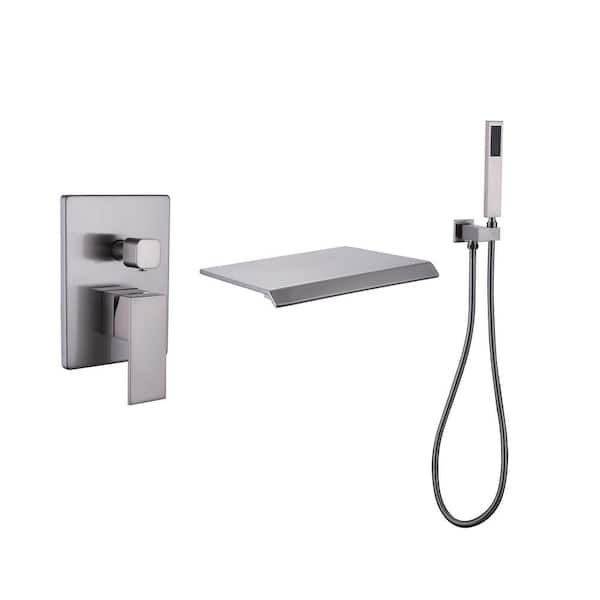 CASAINC Single-Handle 1- -Spray Rectangular Tub And Shower Faucet With ...