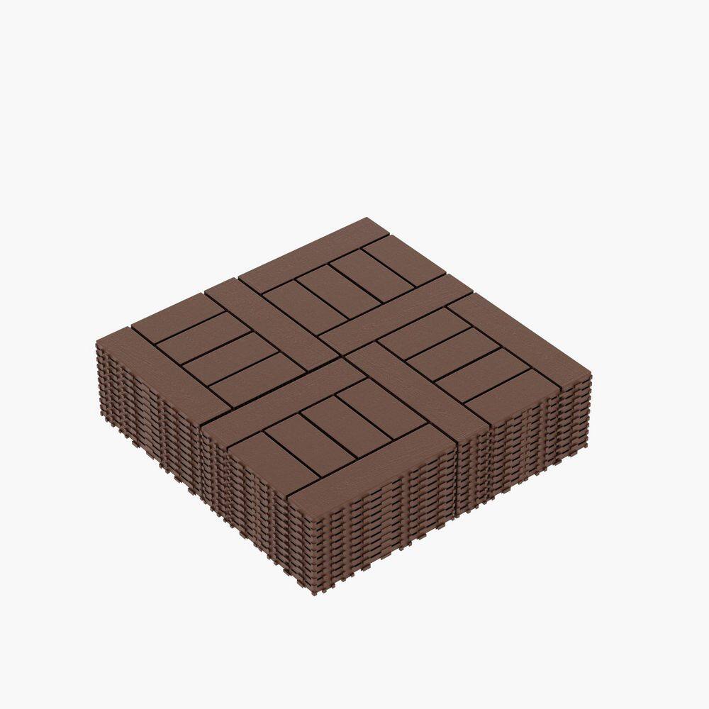 1 ft. x 1 ft. Quick Deck PVC Plastic Interlocking Deck Tile in Red Brown (44 sq. ft. Per Box) price history on PriceWatchPro
