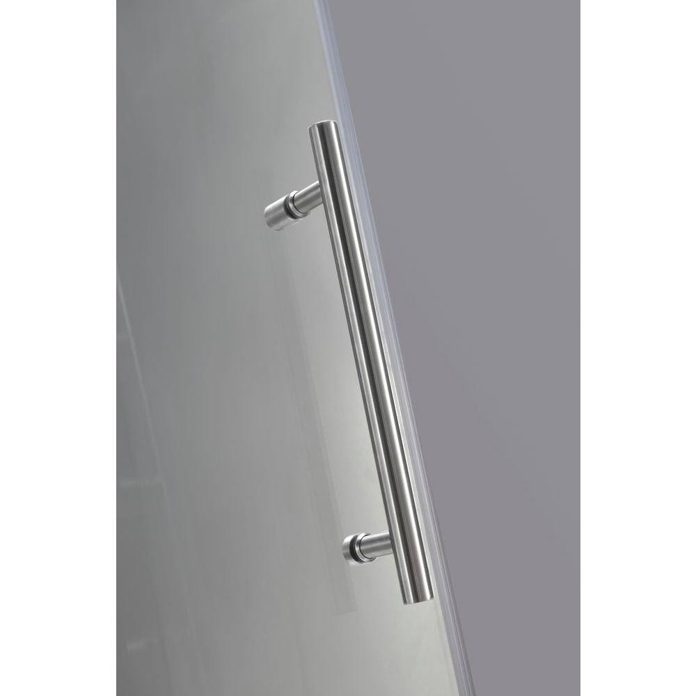 Langham 75'' Frameless Clear Tempered Glass Sliding Shower Door