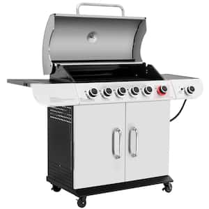 6-Burner BBQ Liquid Propane Gas Grill with Sear and Side Burner