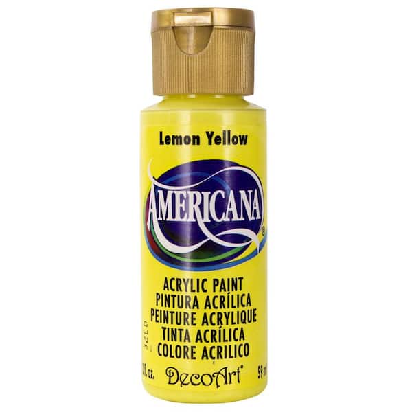 DecoArt Americana 2 oz. Lemon Yellow Acrylic Paint DAO11-3 - The Home Depot