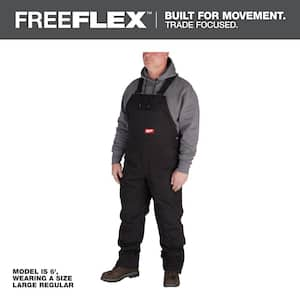 Men's Medium Short Black FREEFLEX Insulated Bib Overalls