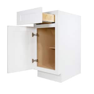 Newport Ready to Assemble White Plywood Shaker Base Kitchen Cabinet 15 in. W x 24 in. D x 34.5 in. H