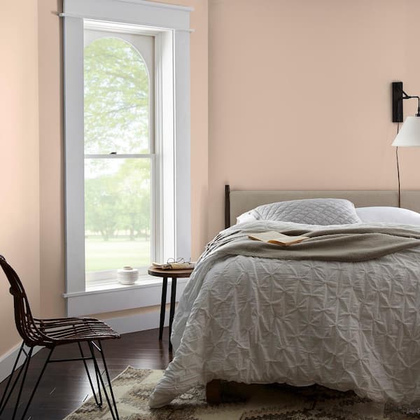 BEHR PREMIUM PLUS 1 qt. #290C-2 Creamy Beige Flat Low Odor Interior Paint & Primer  105004 - The Home Depot
