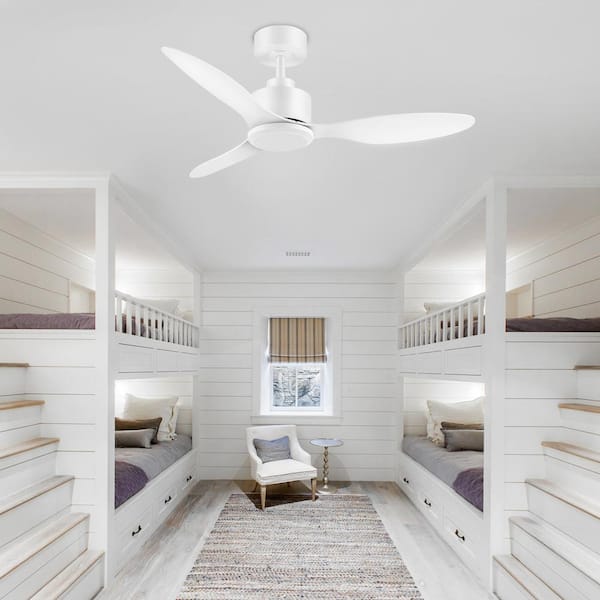 Breezary Sawyer 42 in. Indoor 6 Speeds White Ceiling Fan with