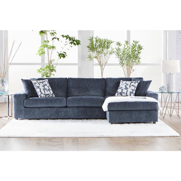 NEW CLASSIC HOME FURNISHINGS New Classic Furniture Tristan 2-piece Blue Polyester Chaise Sectional Couch