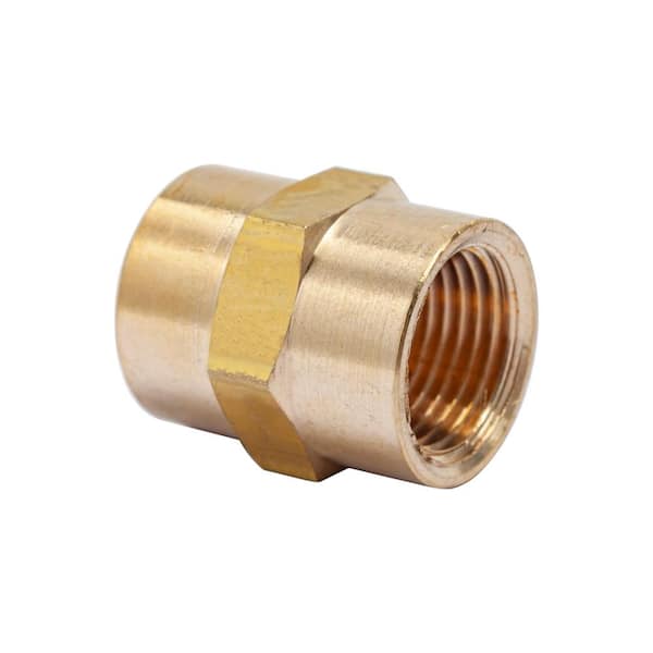LTWFITTING 3/8 in. FIP Brass Pipe Coupling Fitting (5-Pack)